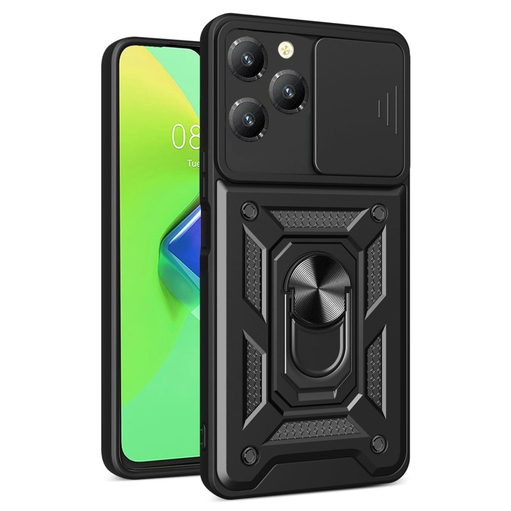 İnfinix Hot 40 Pro Kılıf Pars Lens Yüzüklü Silikon - Siyah  İnfinix Hot 40 Pro Kılıf Pars Lens Yüzüklü Silikon - Siyah