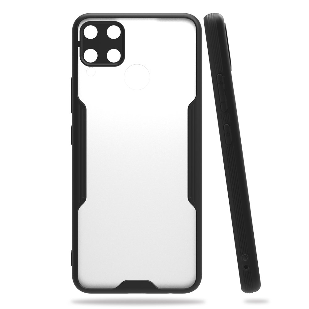 Realme C15 Kılıf Platin Silikon - Siyah  Realme C15 Kılıf Platin Silikon - Siyah
