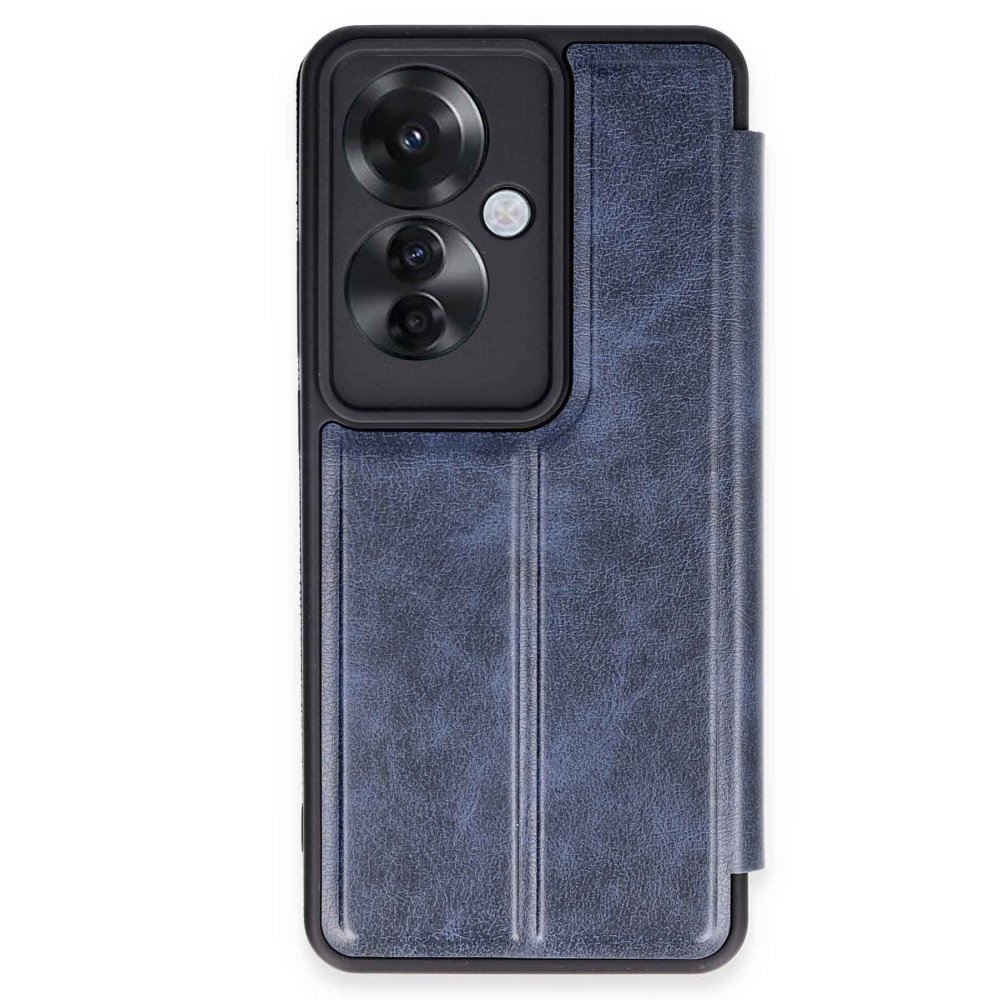  Oppo Reno 11F Kılıf Flip Cover - Lacivert