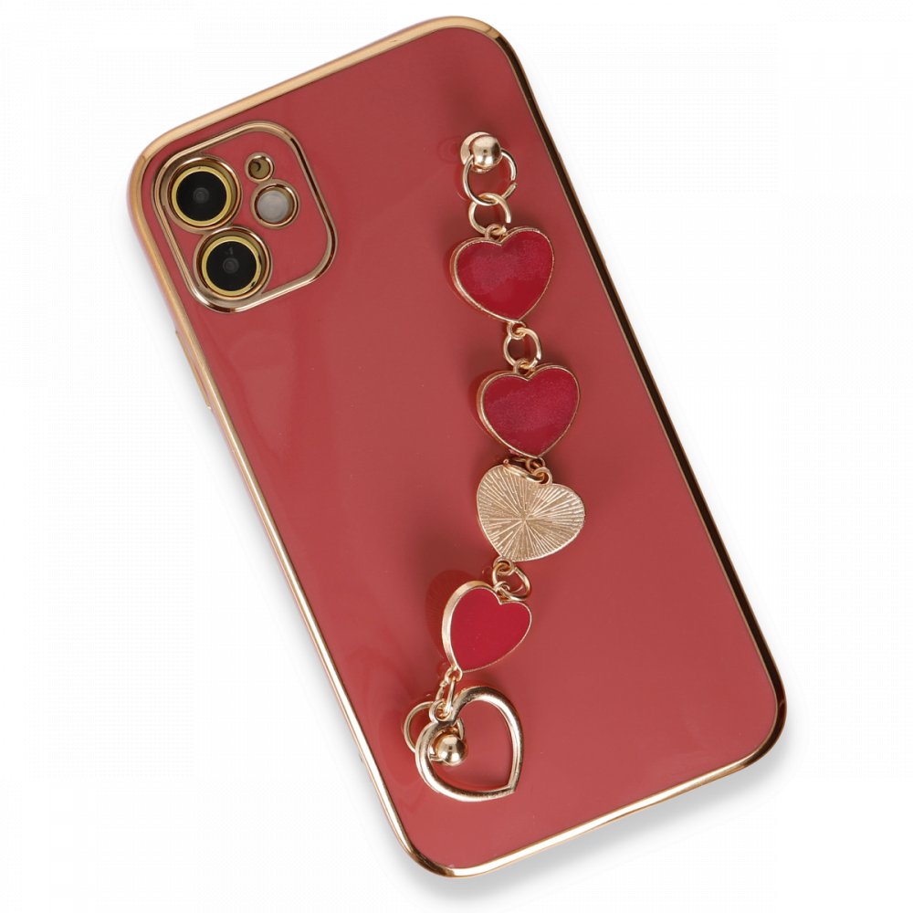  iPhone 12 Kılıf Esila Silikon - Kırmızı