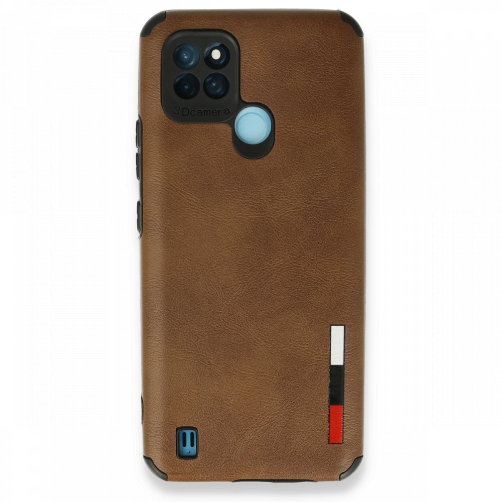  Realme C21Y Kılıf Loop Deri Silikon - Kahverengi