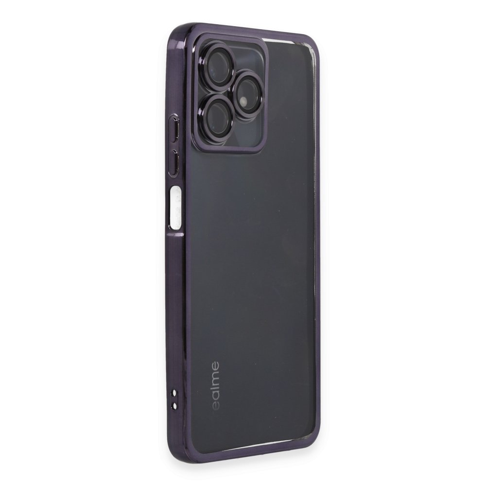 Realme C53 Kılıf Razer Lensli Silikon - Mor Realme C53 Kılıf Razer Lensli Silikon - Mor