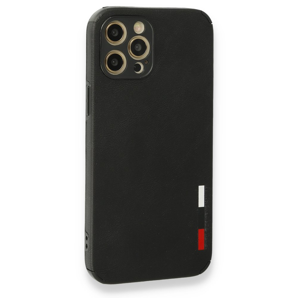  iPhone 12 Pro Kılıf Loop Deri Silikon - Siyah
