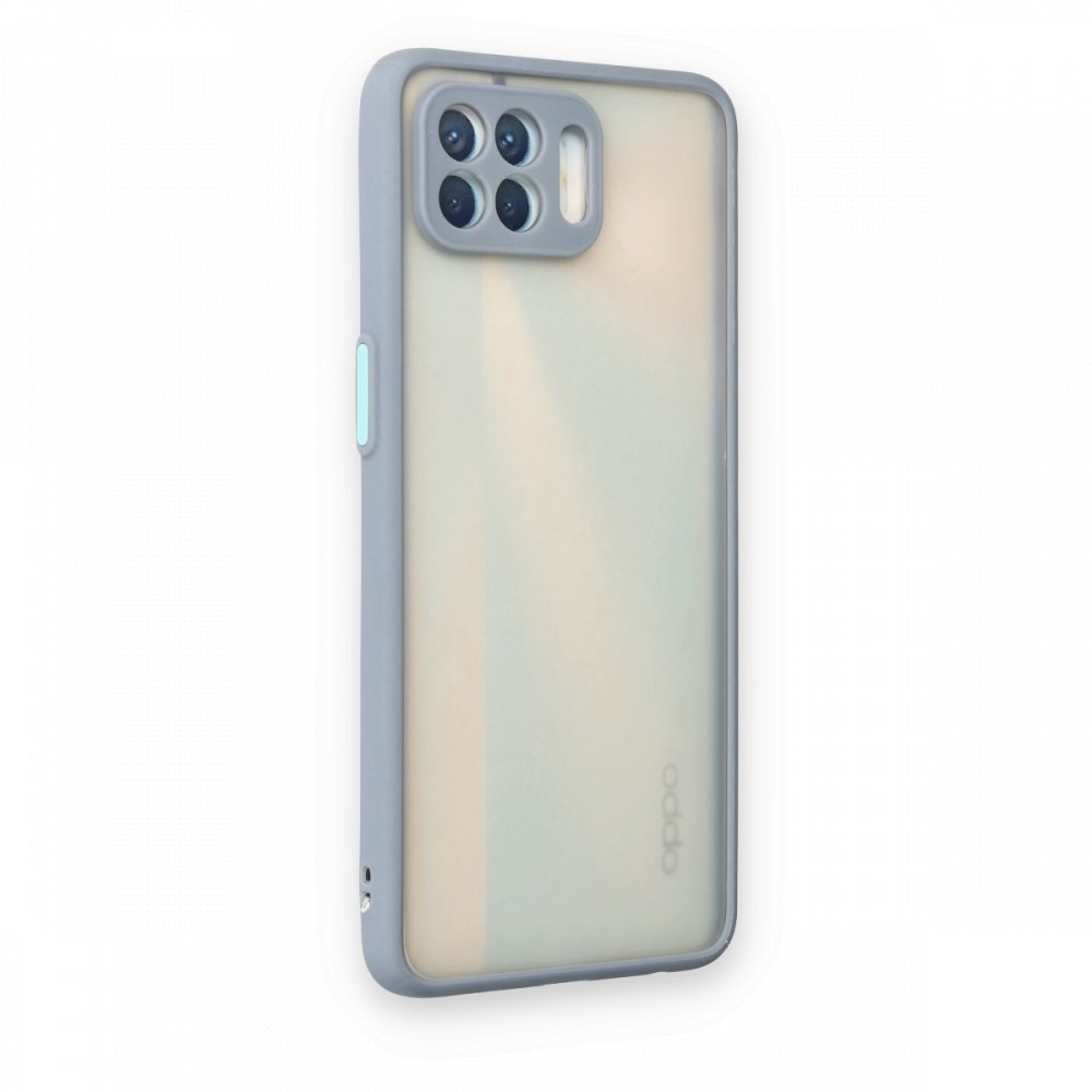  Oppo Reno 4 Lite Kılıf Montreal Silikon Kapak - Gri
