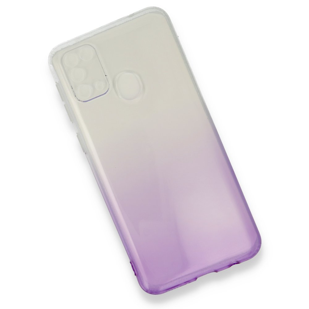  Samsung Galaxy M31 Kılıf Lüx Çift Renkli Silikon - Mor