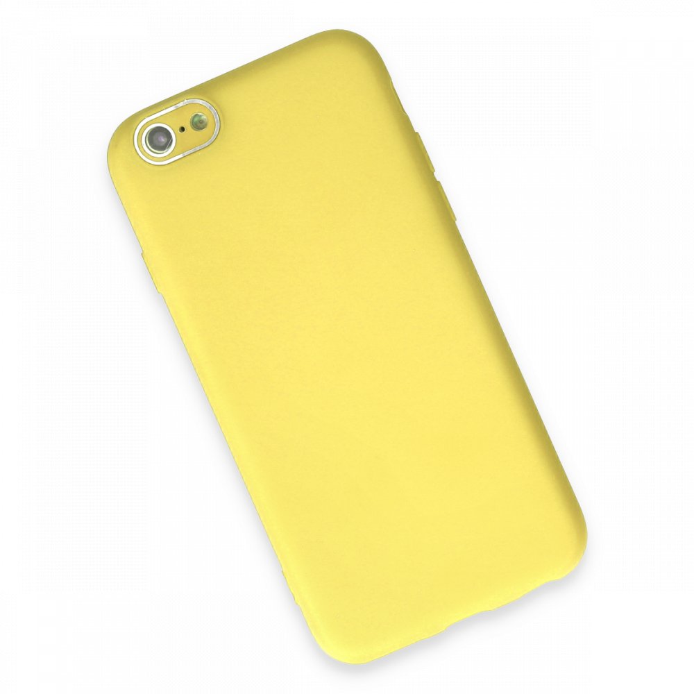  iPhone 6 Kılıf Lansman Glass Kapak - Sarı