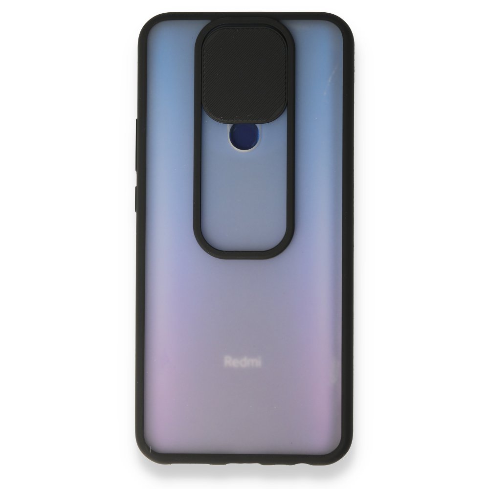 Redmi 9 Kılıf Palm Buzlu Kamera Sürgülü Silikon - Siyah Redmi 9 Kılıf Palm Buzlu Kamera Sürgülü Silikon - Siyah