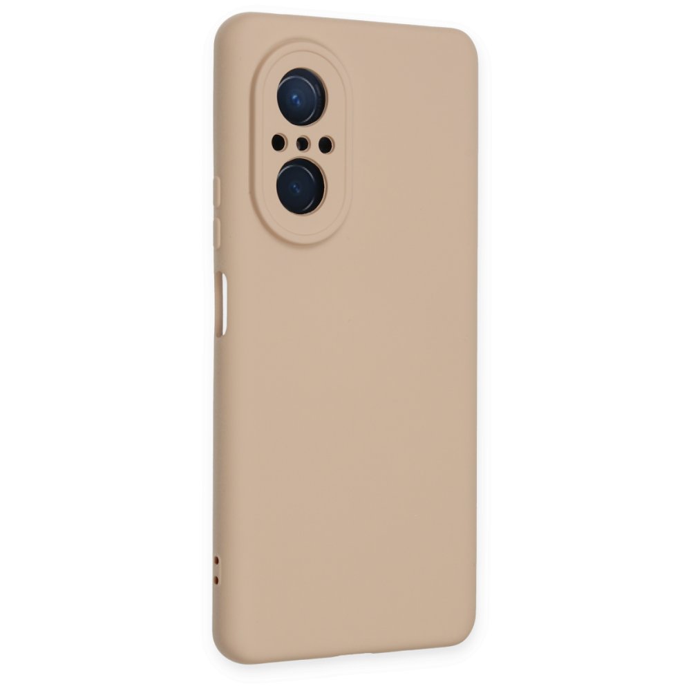 Huawei Nova 9 SE Kılıf Nano içi Kadife Silikon - Pudra