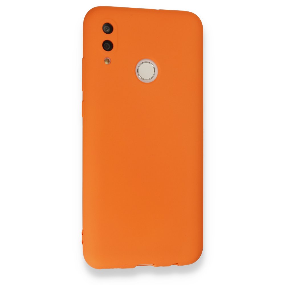 Huawei P Smart 2019 Kılıf Nano içi Kadife Silikon - Turuncu  Huawei P Smart 2019 Kılıf Nano içi Kadife Silikon - Turuncu