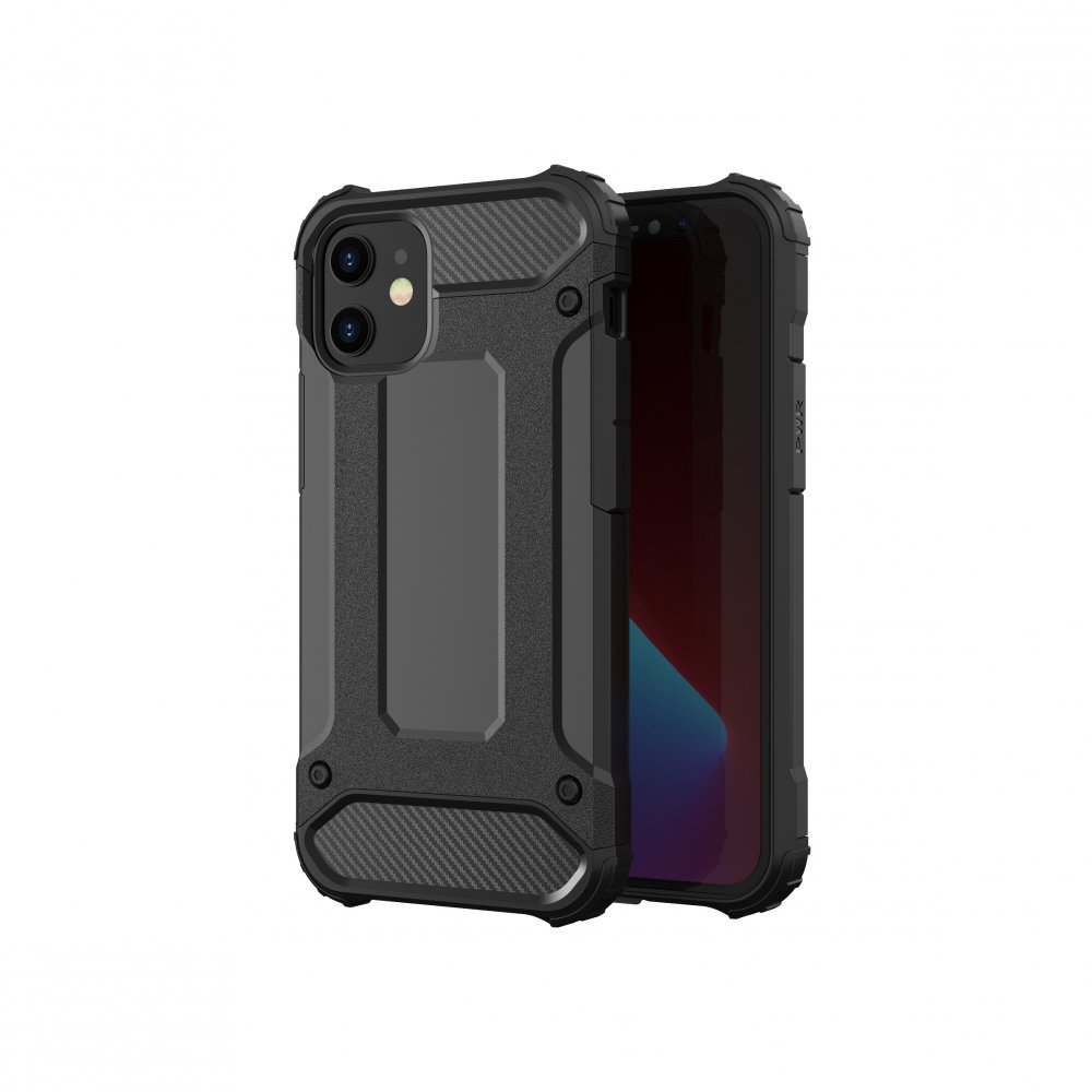  iPhone 12 Mini Kılıf Tank Silikon Kapak - Siyah