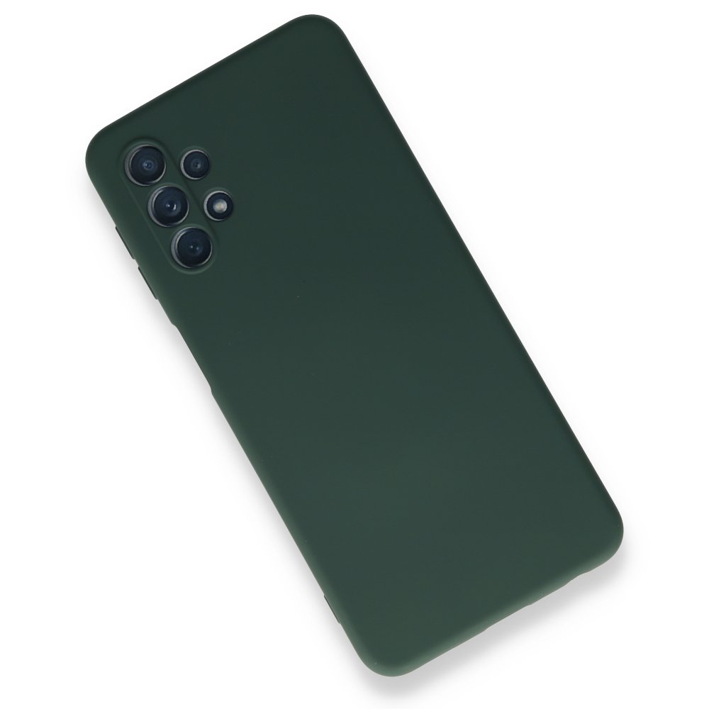  Samsung Galaxy A52S Kılıf Nano içi Kadife Silikon - Koyu Yeşil