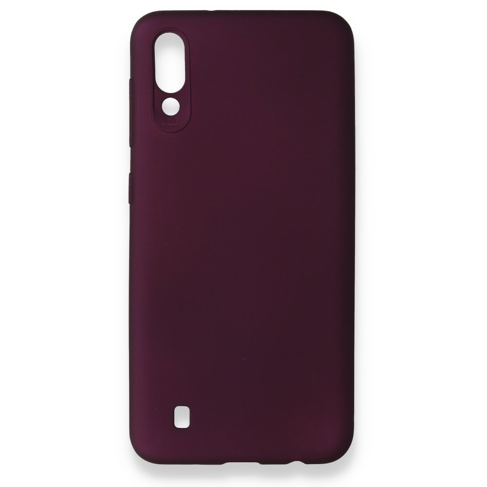  Samsung Galaxy M10 Kılıf First Silikon - Mürdüm