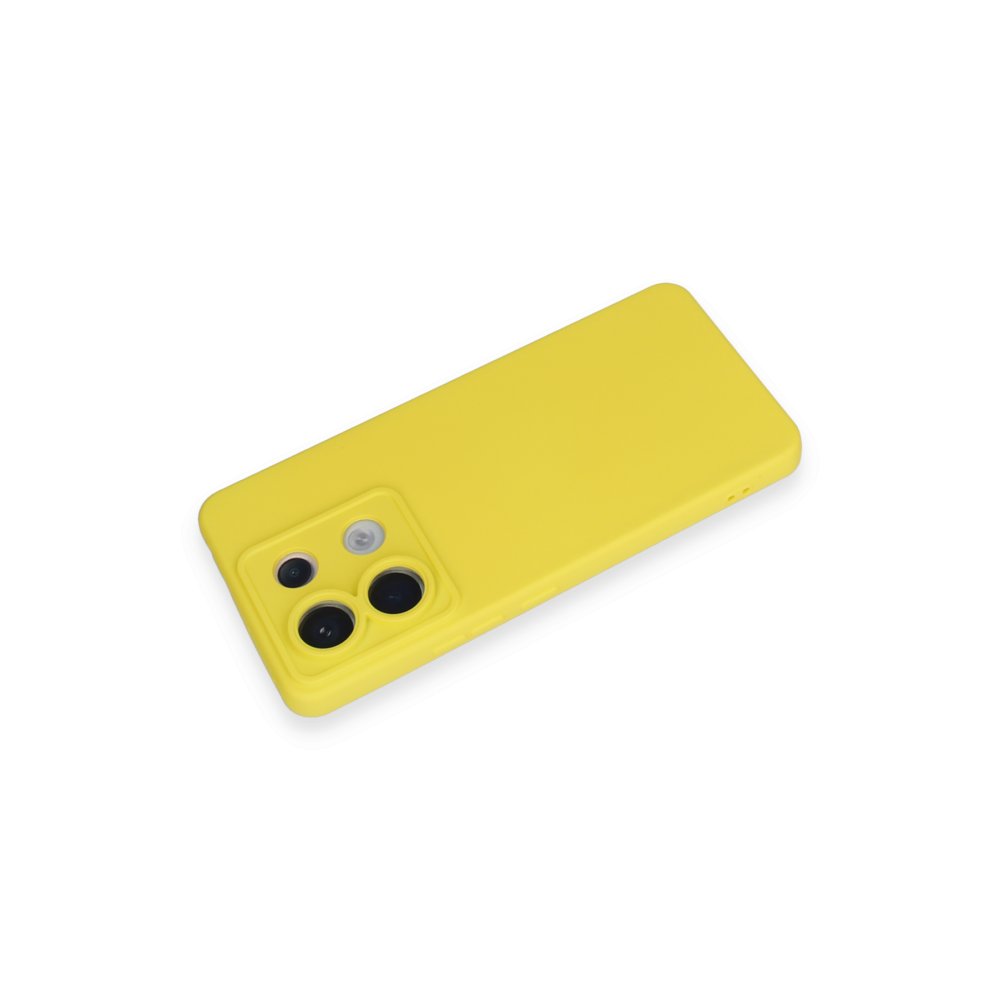 Xiaomi Poco X6 Kılıf Nano içi Kadife Silikon - Sarı  Xiaomi Poco X6 Kılıf Nano içi Kadife Silikon - Sarı