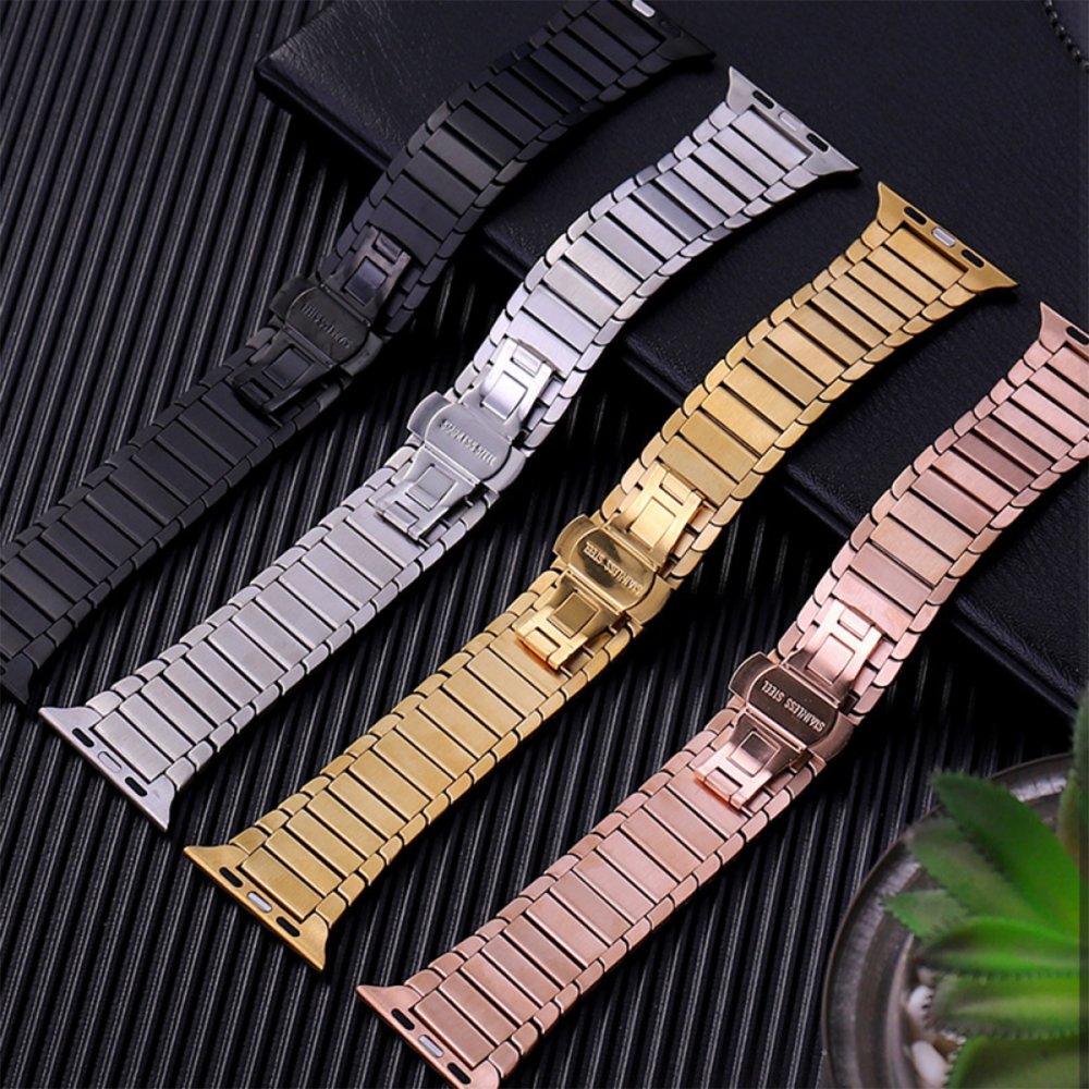 Apple Watch 38mm KR413 Fine Steel Kordon - Siyah Apple Watch 38mm KR413 Fine Steel Kordon - Siyah