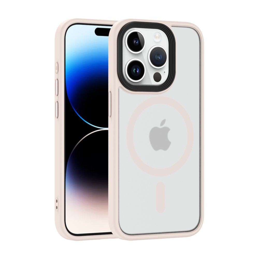 iPhone 15 Pro Kılıf Trex Magneticsafe Kapak - Pudra iPhone 15 Pro Kılıf Trex Magneticsafe Kapak - Pudra