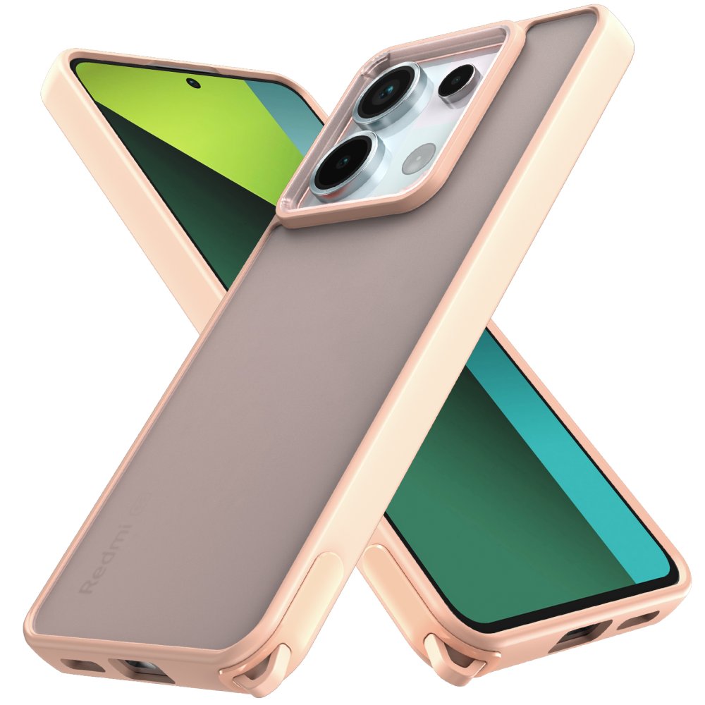 Redmi Note 13 Pro 5G Kılıf Elegant Kapak - Pudra Redmi Note 13 Pro 5G Kılıf Elegant Kapak - Pudra