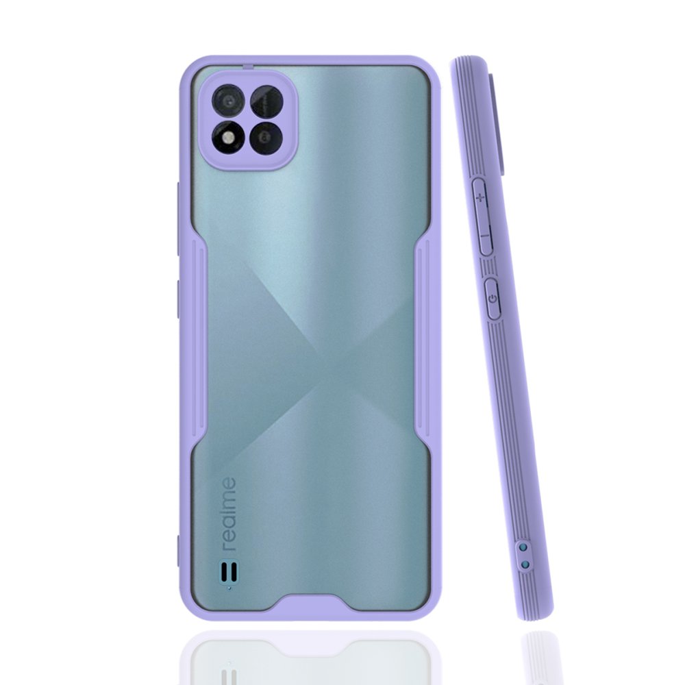 Realme C11 2021 Kılıf Platin Silikon - Lila  Realme C11 2021 Kılıf Platin Silikon - Lila