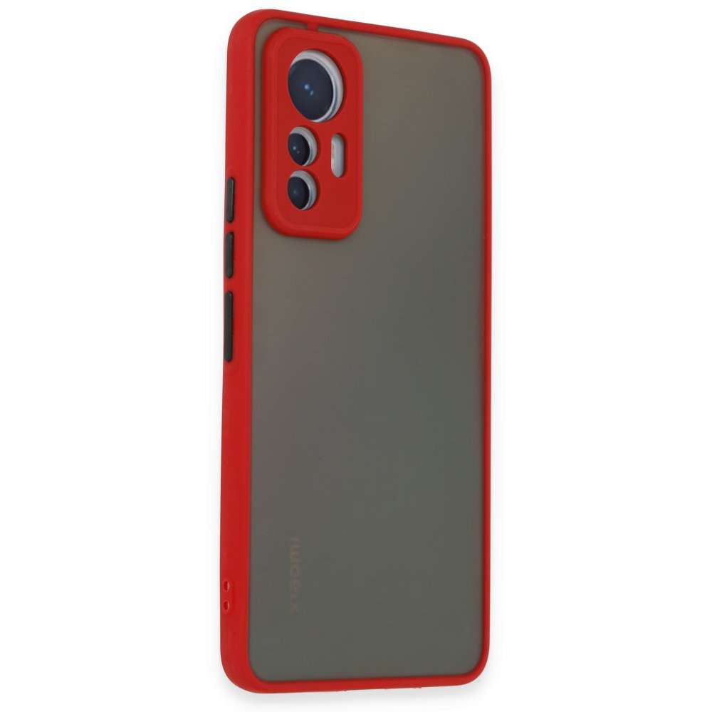 Xiaomi Mi 12 Lite Kılıf Montreal Silikon Kapak - Kırmızı  Xiaomi Mi 12 Lite Kılıf Montreal Silikon Kapak - Kırmızı