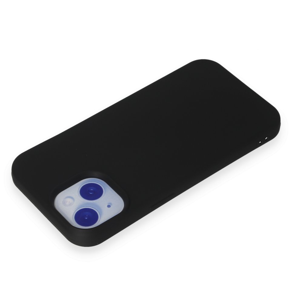  iPhone 15 Kılıf Nano içi Kadife Silikon - Siyah