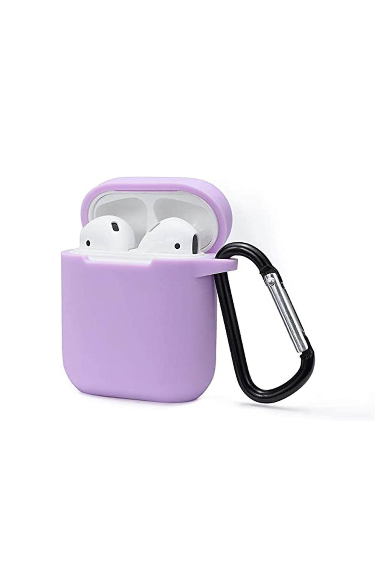  Airpods (1.nesil) Sert Silikon Kılıf - Lila