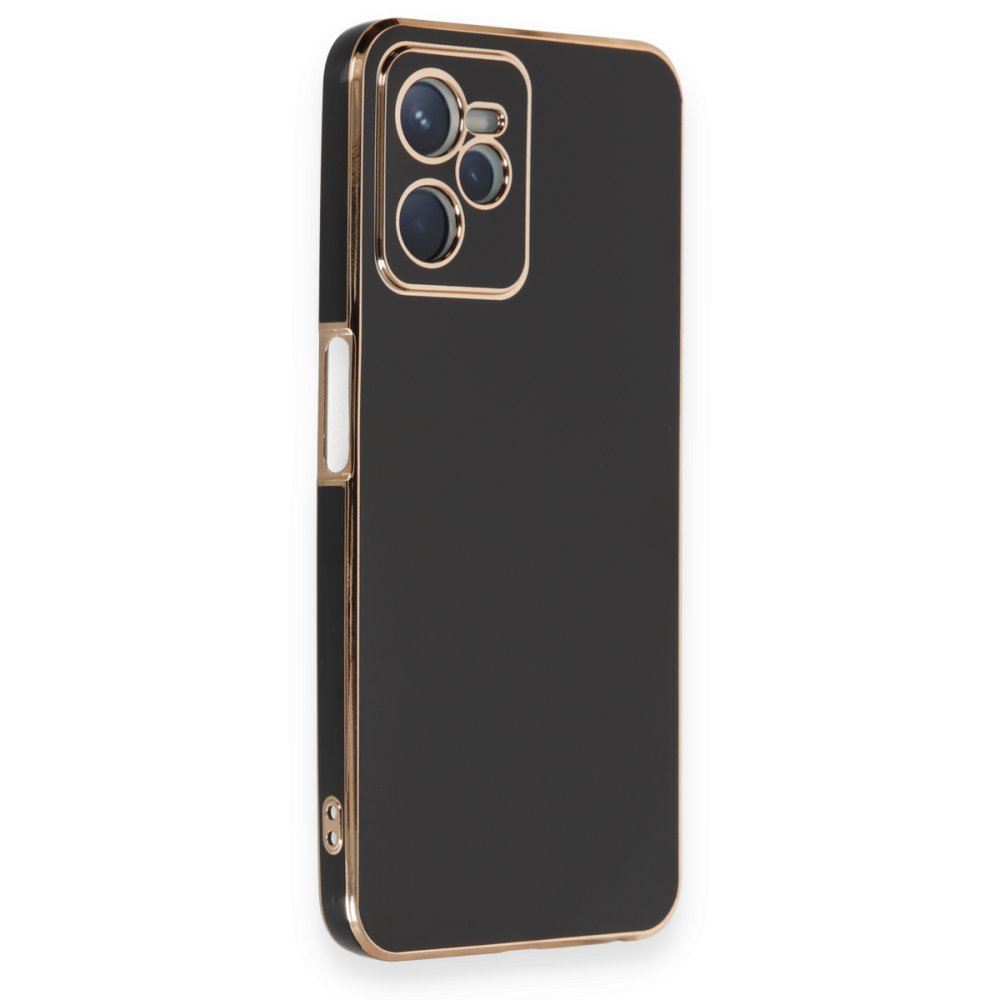 Realme C35 Kılıf Volet Silikon - Siyah  Realme C35 Kılıf Volet Silikon - Siyah