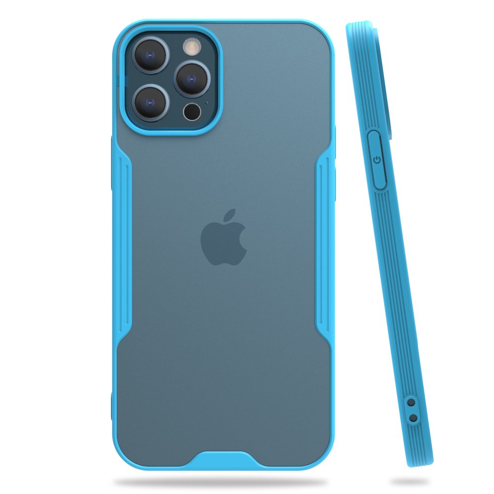  iPhone 12 Pro Kılıf Platin Silikon - Mavi