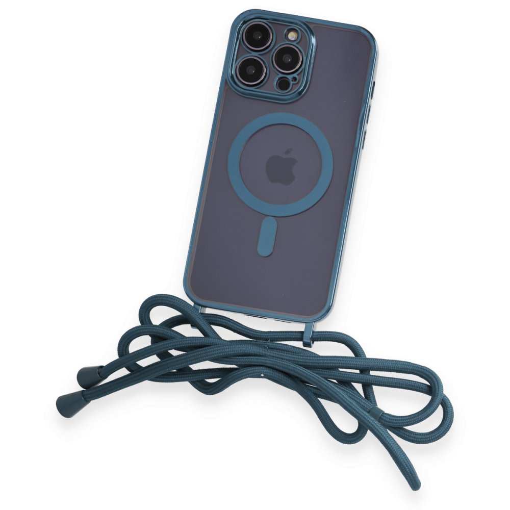 iPhone 14 Pro Max Kılıf Divo Lazer Askılı Magsafe Kapak - Sierra Blue  iPhone 14 Pro Max Kılıf Divo Lazer Askılı Magsafe Kapak - Sierra Blue