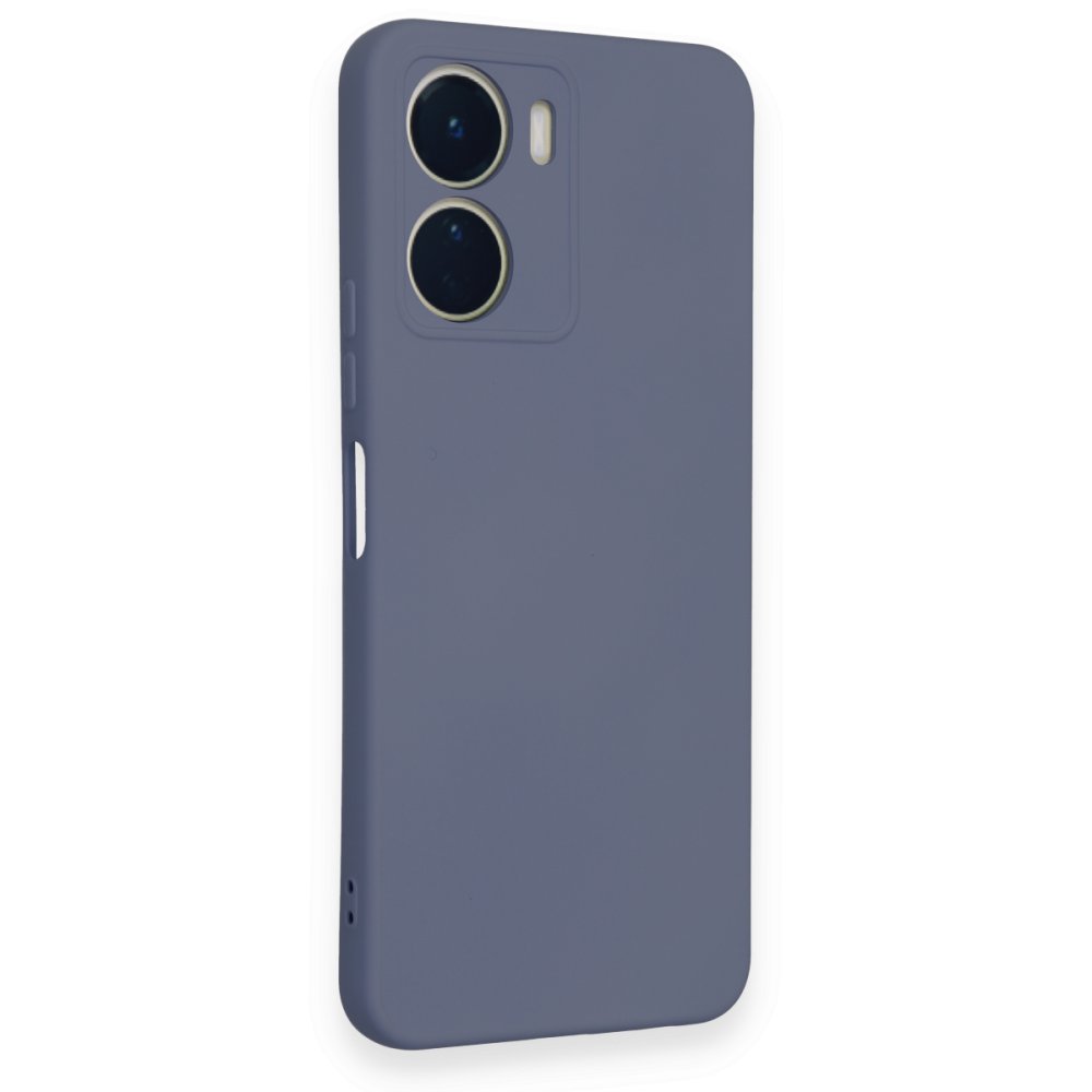  Vivo Y16 Kılıf Nano içi Kadife Silikon - Gri