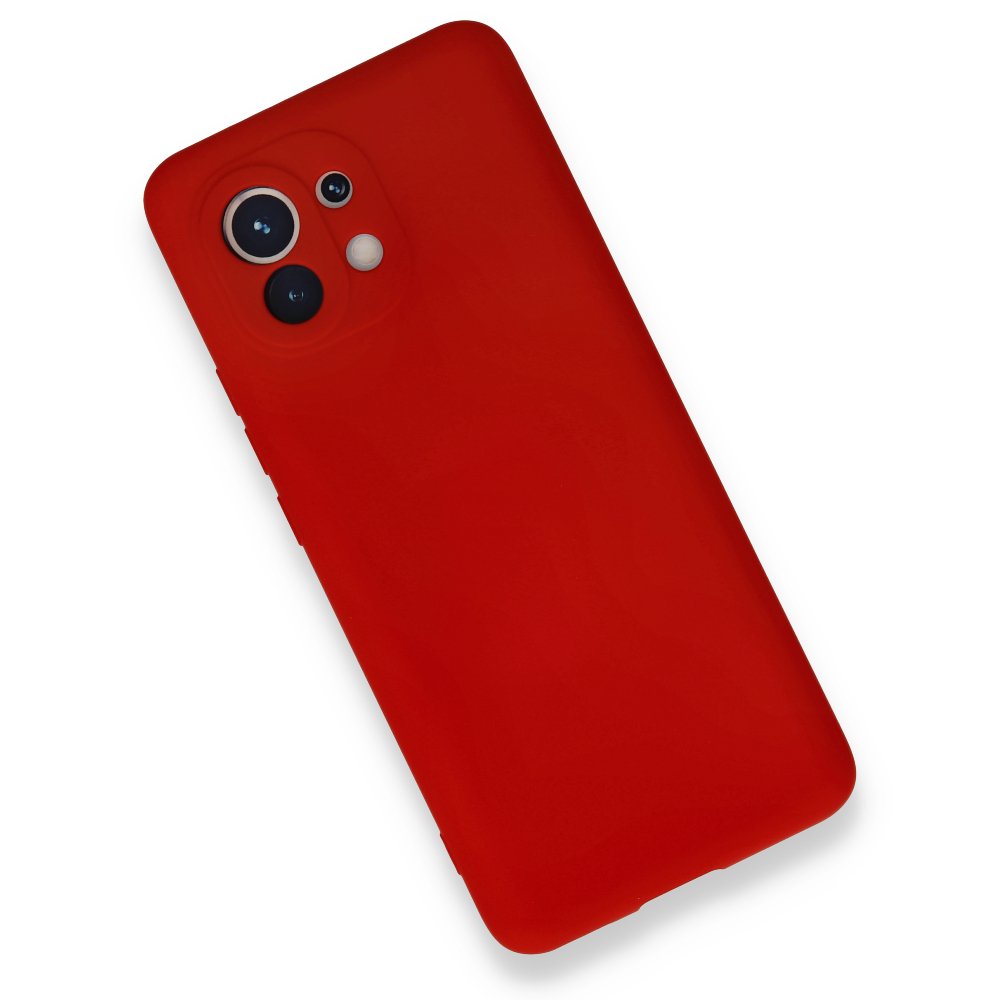 Xiaomi Mi 11 Kılıf Nano içi Kadife Silikon - Kırmızı Xiaomi Mi 11 Kılıf Nano içi Kadife Silikon - Kırmızı