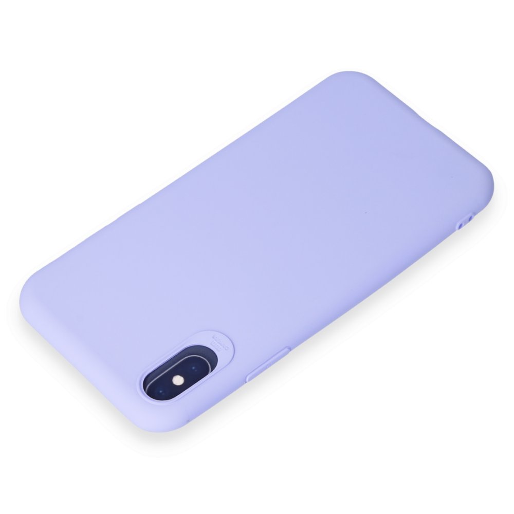  iPhone XS Kılıf First Silikon - Lila