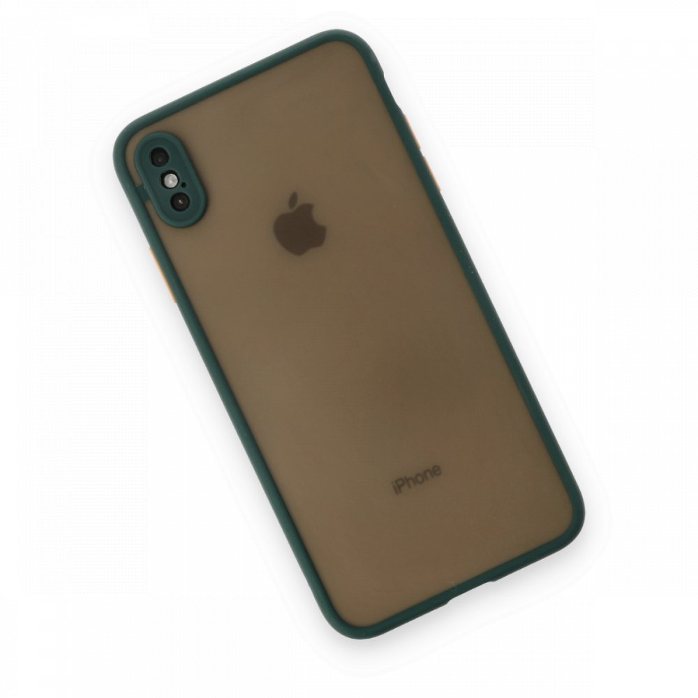 iPhone XS Kılıf Montreal Silikon Kapak - Yeşil iPhone XS Kılıf Montreal Silikon Kapak - Yeşil