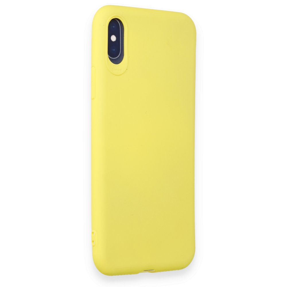 iPhone XS Kılıf First Silikon - Sarı iPhone XS Kılıf First Silikon - Sarı