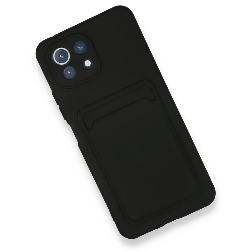  Xiaomi Mİ 11 Lite Kılıf Kelvin Kartvizitli Silikon - Siyah