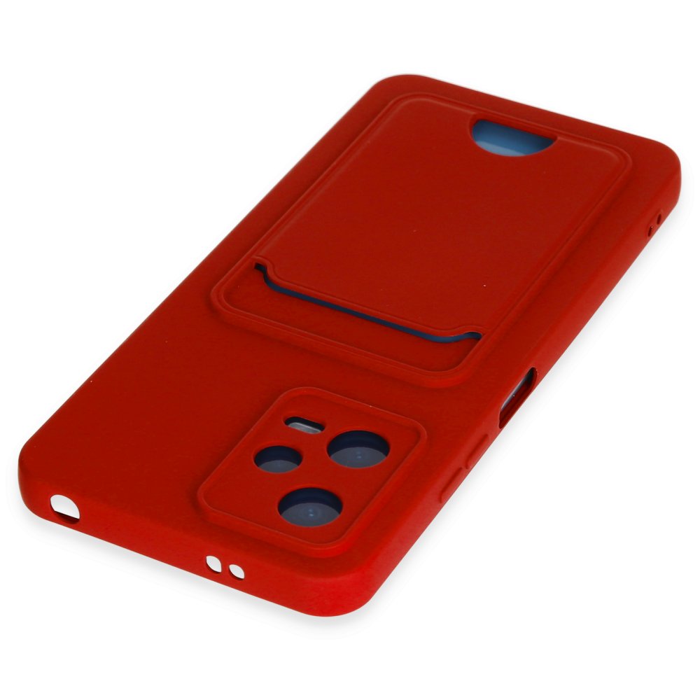 Redmi Note 12 4G Kılıf Kelvin Kartvizitli Silikon - Kırmızı