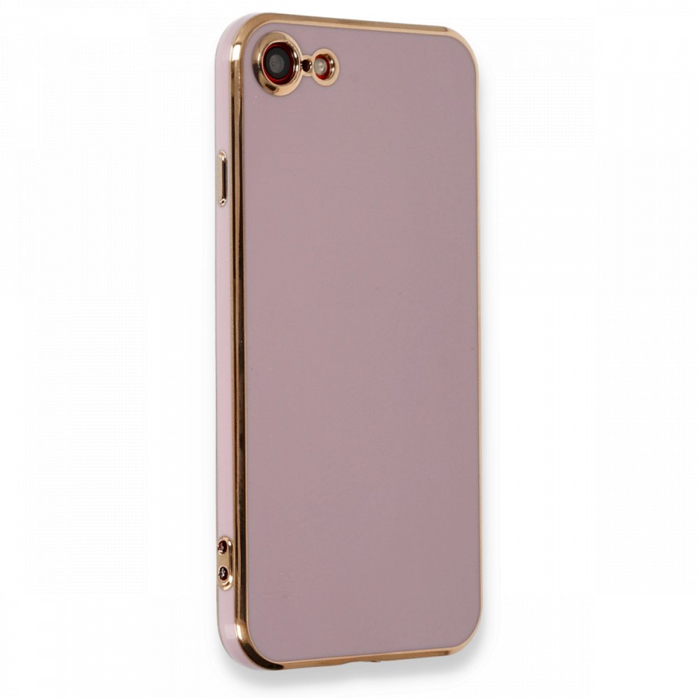  iPhone SE 2020 Kılıf Volet Silikon - Mor