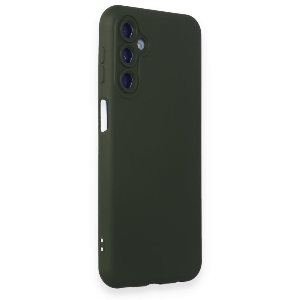  Samsung Galaxy M14 5G Kılıf Nano içi Kadife Silikon - Koyu Yeşil
