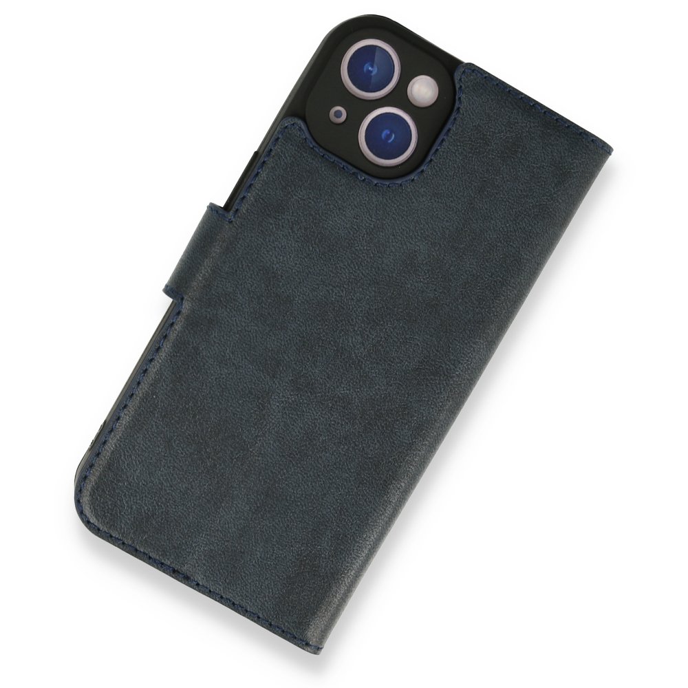 iPhone 14 Kılıf Trend S Plus Kapaklı Kılıf - Lacivert iPhone 14 Kılıf Trend S Plus Kapaklı Kılıf - Lacivert