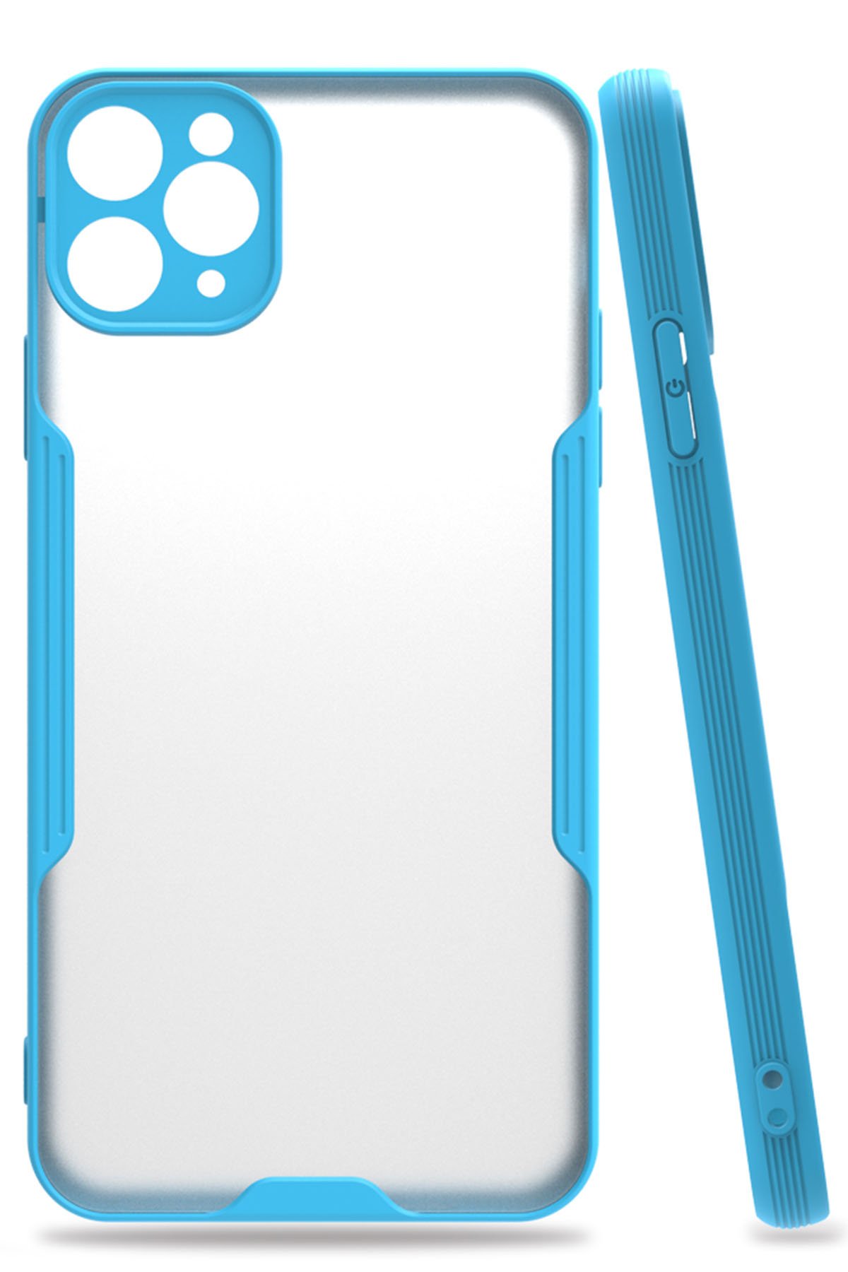  iPhone 11 Pro Max Kılıf Platin Silikon - Mavi