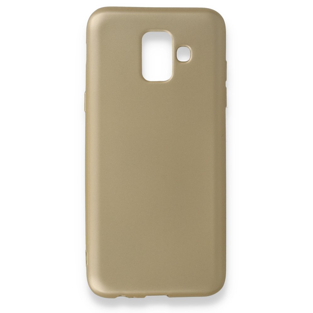  Samsung Galaxy A6 2018 Kılıf First Silikon - Gold