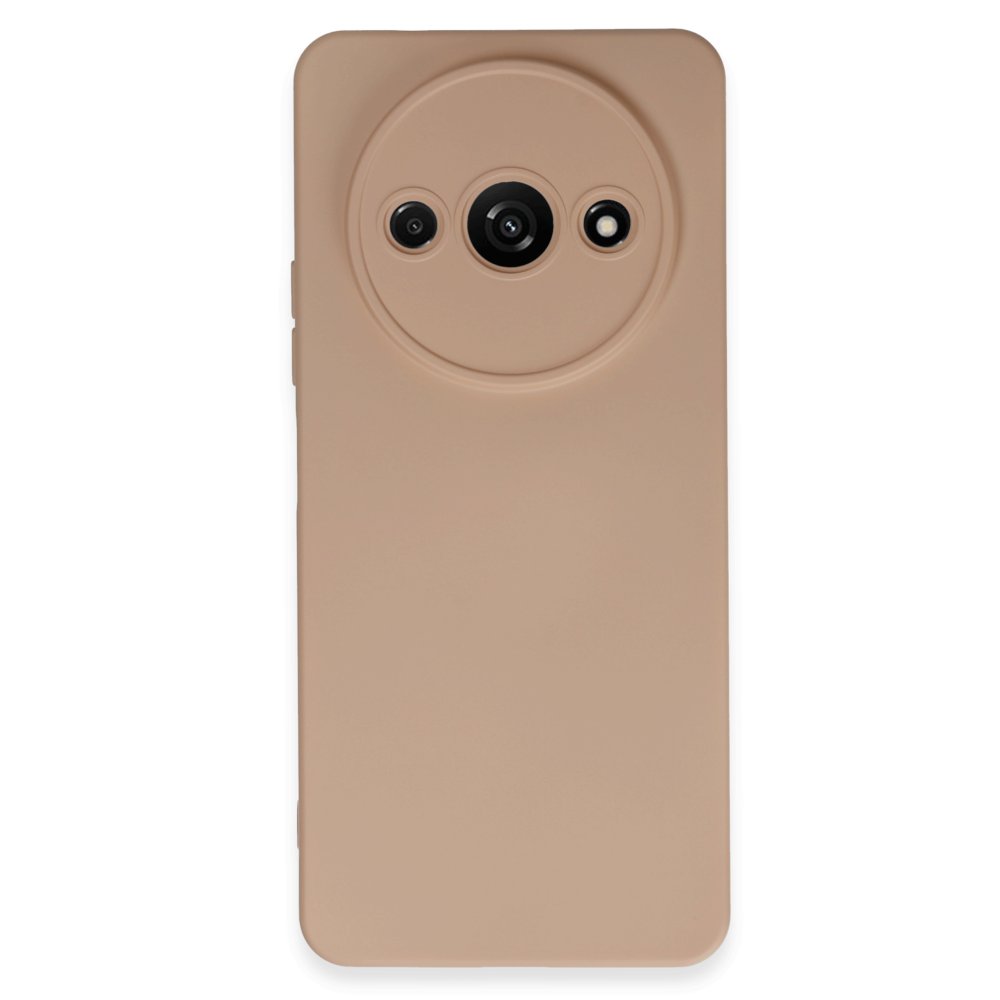 Redmi A3 4G Kılıf Nano içi Kadife Silikon - Pudra