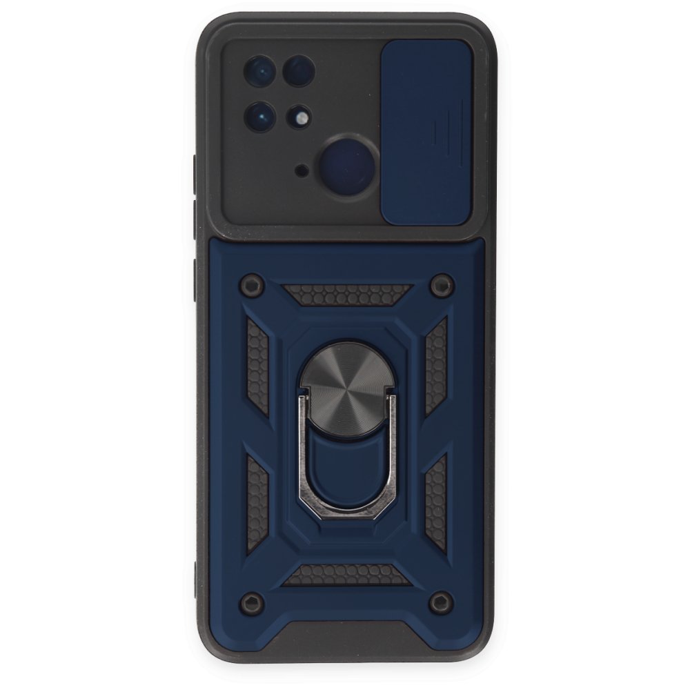 Redmi 10C Kılıf Pars Lens Yüzüklü Silikon - Lacivert