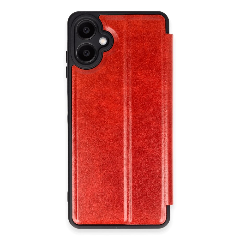  Samsung Galaxy A06 Kılıf Flip Cover - Kırmızı