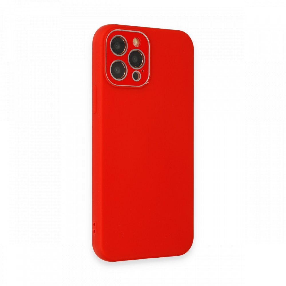  iPhone 12 Pro Kılıf Lansman Glass Kapak - Kırmızı