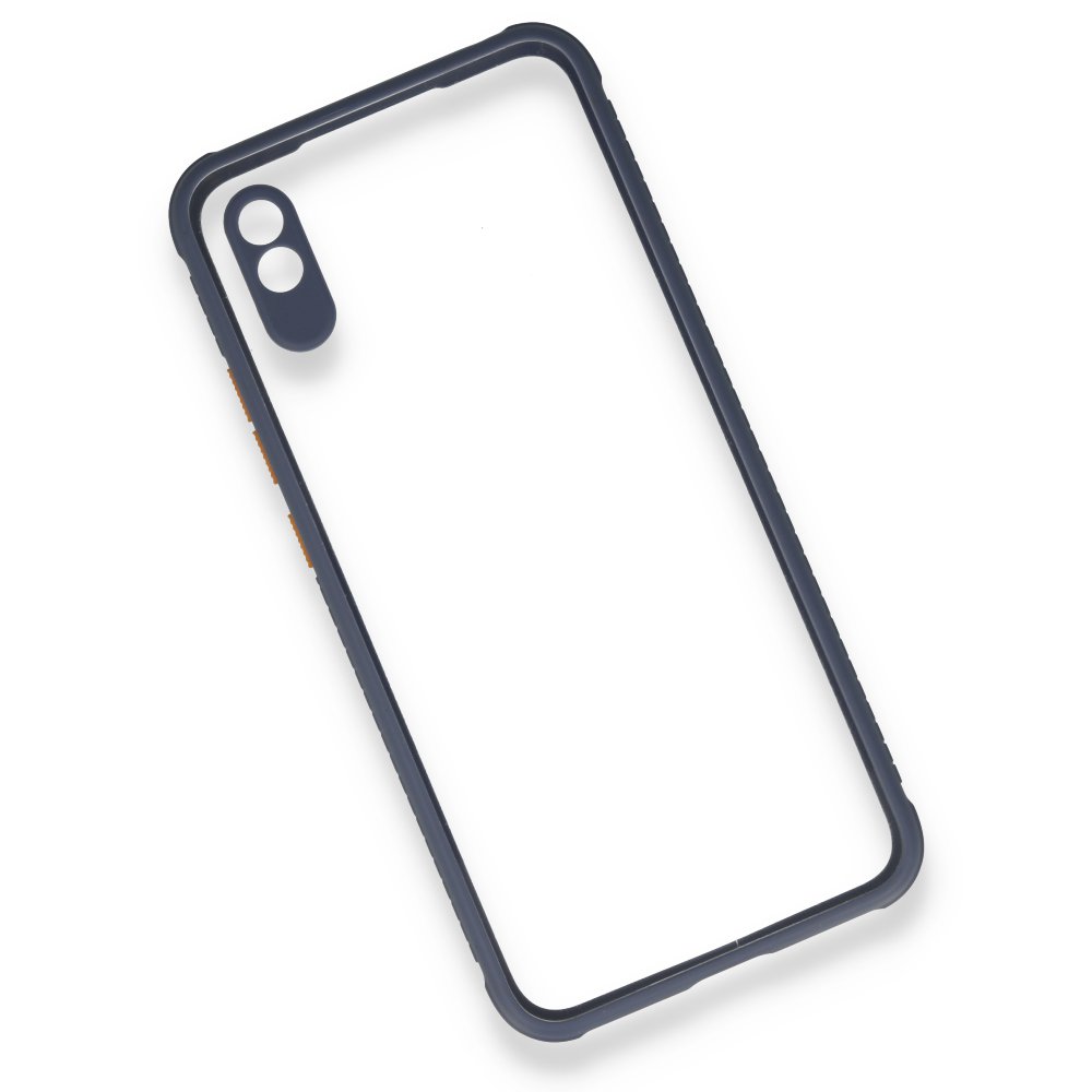 Redmi 9A Kılıf Miami Şeffaf Silikon - Gri Redmi 9A Kılıf Miami Şeffaf Silikon - Gri