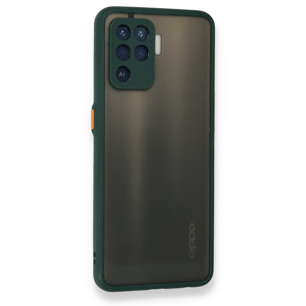  Oppo Reno 5 Lite Kılıf Montreal Silikon Kapak - Yeşil