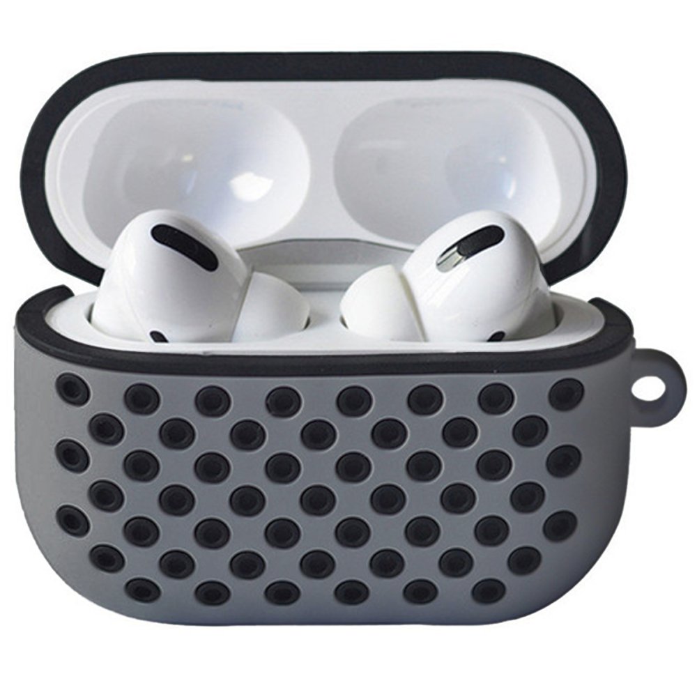 Airpods Pro (1.nesil) Spor Delikli Kılıf - Gri-Siyah Airpods Pro (1.nesil) Spor Delikli Kılıf - Gri-Siyah