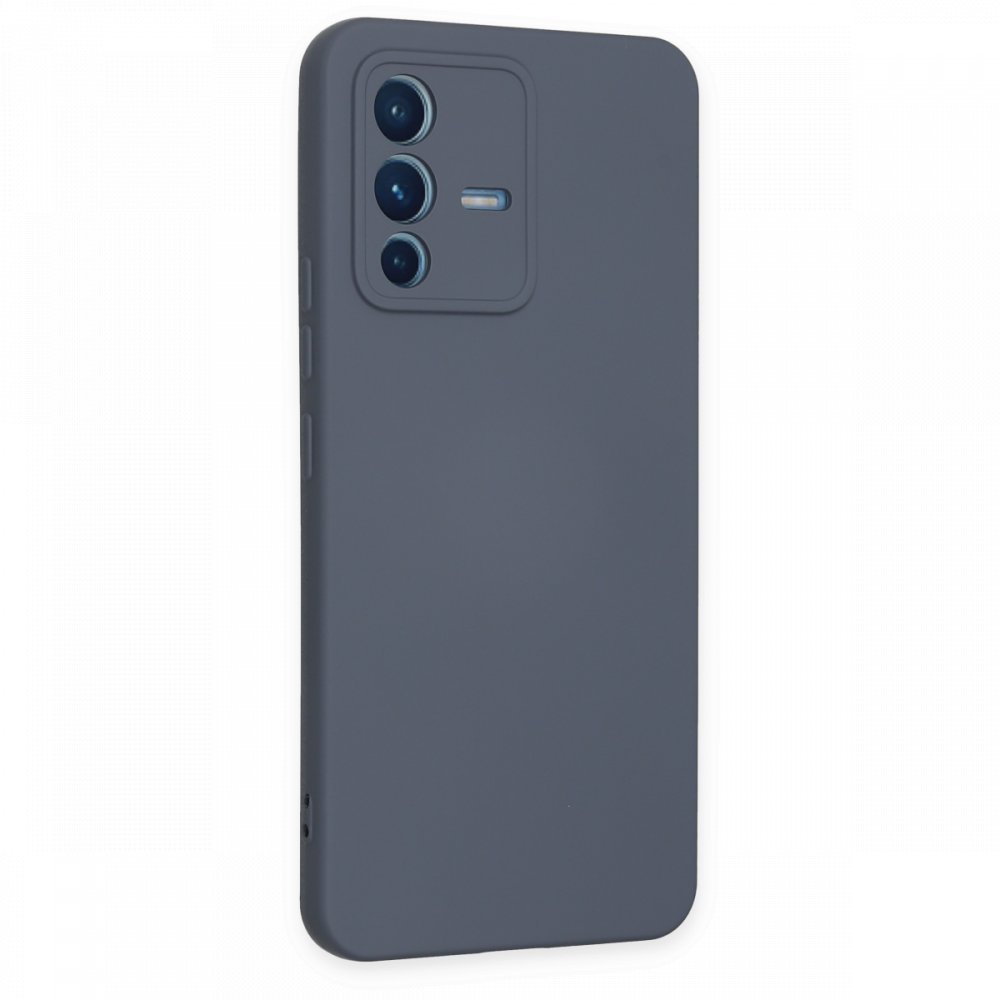 Vivo V23 5G Kılıf Nano içi Kadife Silikon - Gri Vivo V23 5G Kılıf Nano içi Kadife Silikon - Gri