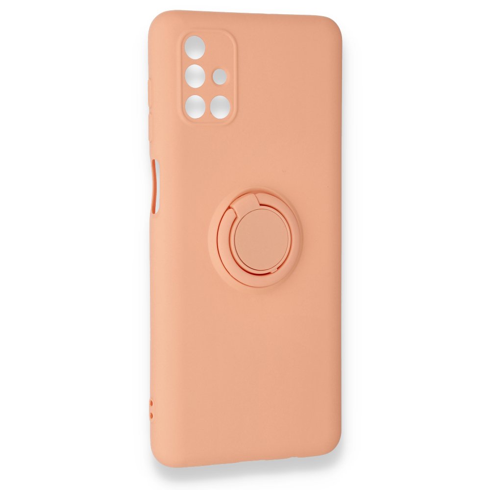  Samsung Galaxy M51 Kılıf Viktor Yüzüklü Silikon - Pudra