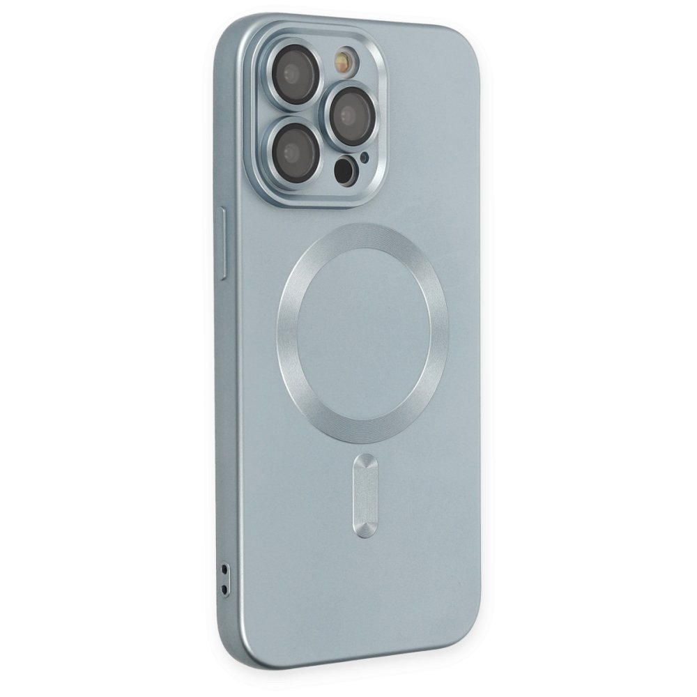  iPhone 14 Pro Kılıf Moshi Lens Magneticsafe Silikon - Sierra Blue