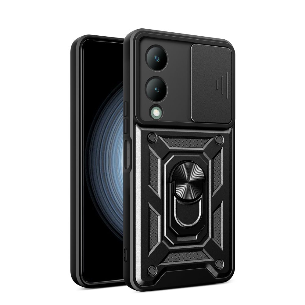 Vivo Y17S Kılıf Pars Lens Yüzüklü Silikon - Siyah Vivo Y17S Kılıf Pars Lens Yüzüklü Silikon - Siyah